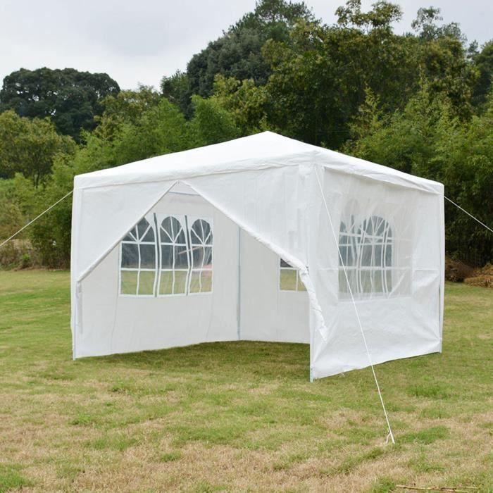 Tente de réception 3x3x3m pliante à utiliser comme pavillon-pergola-chapiteau-tonnelle HB017