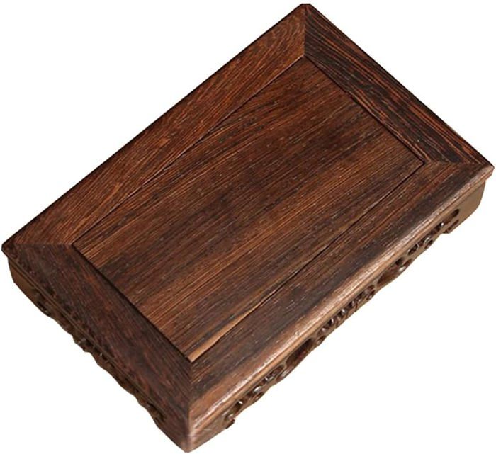 Agatige Base En Bois Massif Pour Bonsai Ou Théière - 8cm X 8cm X 3.7cm