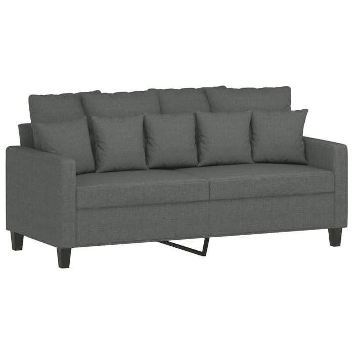 BEAU Canapé à 2 places Gris foncé 140 cm Tissu SS0000240329