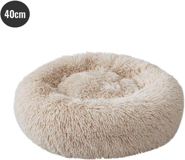 Comparer les prix de Panier rond pour chien et chat, doux et confortable, en peluche, Donut, lit pour chiot, doux et chaud, pour dormir en hiver
