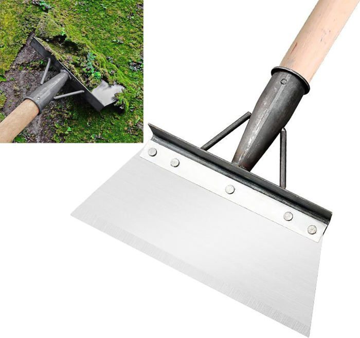 Pelle De Nettoyage De Jardin Multifonctionnelle - Pelle Plate Pour Le Jardin - Pelle De Nettoyage De Jardin En Acier - Outil De Désherbage - Grattoir De Jardin En Acier