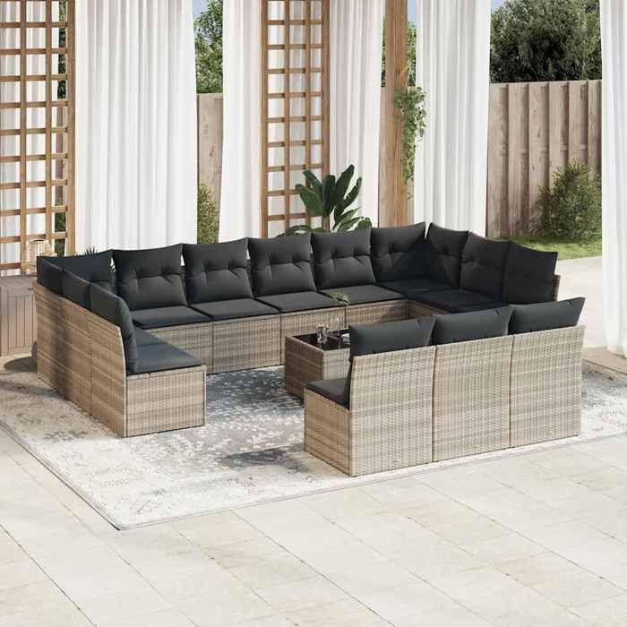 VidaXL Salon de Jardin 14 pcs avec Coussins - vue 8