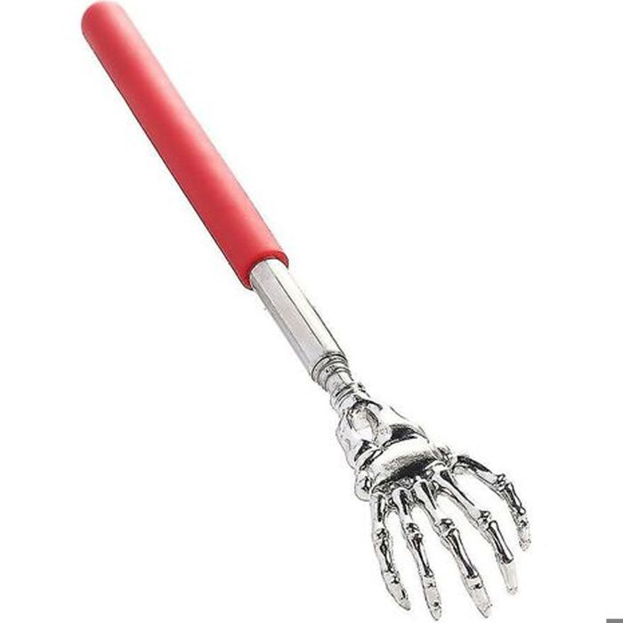 Gratte-dos Rétractable En Acier Inoxydable - Forme Main De Squelette, Longueur 22-59 Cm