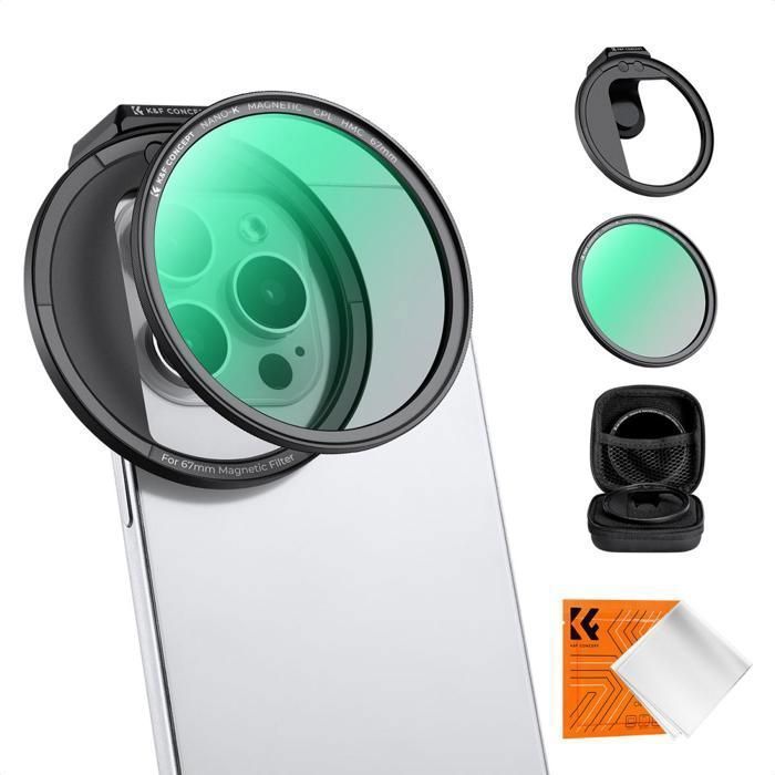 K&F Concept CPL Filtre Numérique Multicouche Polarisant Circulaire Ultra Fin Filtre à Visser MC Polarisé Anti-Rayures Anti-poussière étanche Compatible Avec Tous Les Appareils Photo Reflex Numériques