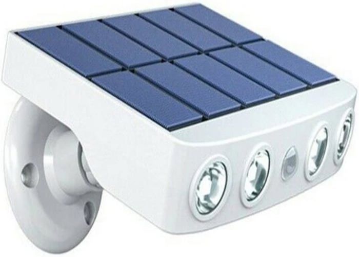 Lampe solaire extérieur étanche orientable avec détecteur de mouvement - 4 Leds COB Blanc froid 500 Lumens