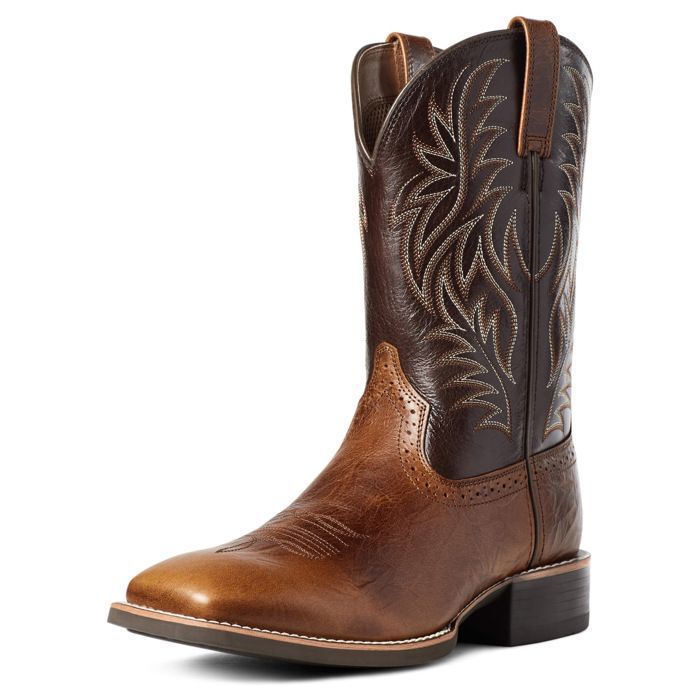Bottes Western Cowboy Marron Brodées - Marque Ripicca - Taille 37 - Occasion