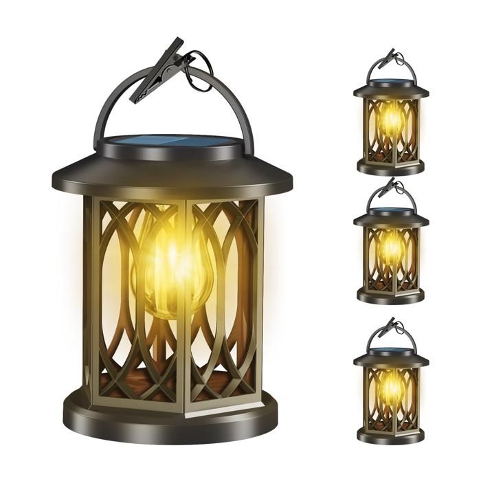 Lampe solaire dextérieur à LED contrôle de la lumière et haute luminosité éclairage dextérieur étanche IP65 lot de 4 Lampe solaire dextérieur à LED contrôle de la lumière et haute luminosité éclairage dextérieur étanche IP65 lot de 4