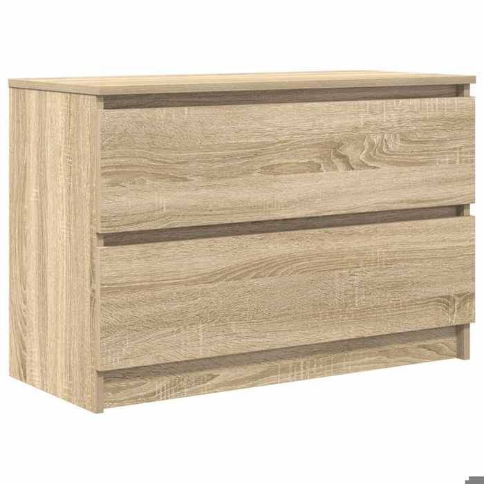 Meuble TV Multi-rangements - chêne sonoma 80x35x54cm bois dingénierie armoire multimédia/Buffet Salon Aspect Elegant* 7552065