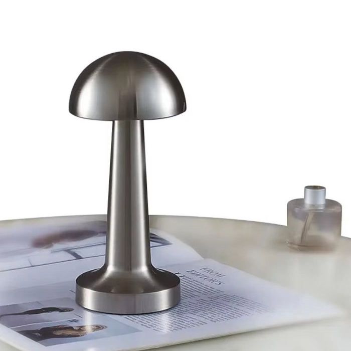 Lampe de table rechargeable LED – Modèle Alice- Argent Lampe de table rechargeable LED – Modèle Alice- Argent