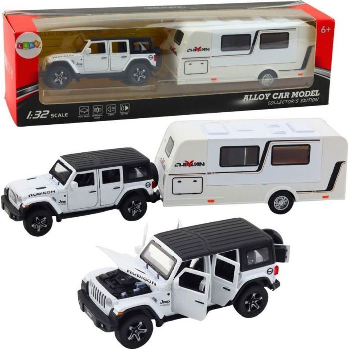 Voiture - LEANTOYS - Camping-car tout-terrain - Métal - Sons et feux - 1:32