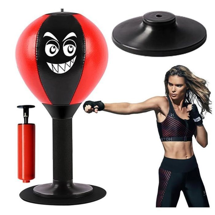 Punching Ball De Bureau – Ventouse Forte, Pince Métallique, Ressort Robuste, Pour Décompresser Au Travail Ou à La Maison