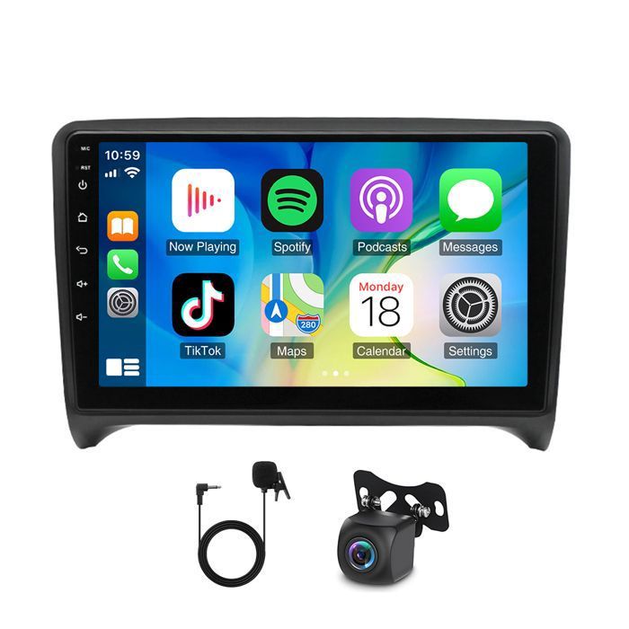 Autoradio 9 inch voor Audi A6/C6 2006-2012 Android 12 CarPlay/Auto/WIFI