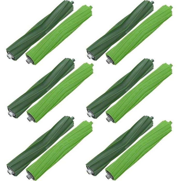 Lot de 6 Rouleaux de Brosse compatibles avec iRobot Roomba 12 brosses en Caoutchouc de Rechange pour Roomba Série E E5 E6 E7 I