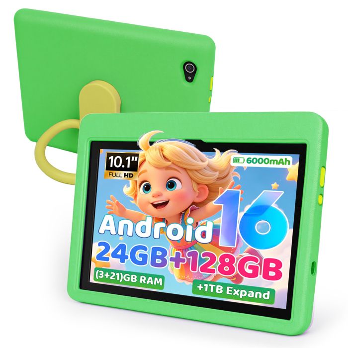 Tablette enfant - KOTSREN - 101 - Android 16 - 24 Go RAM - 128 Go stockage