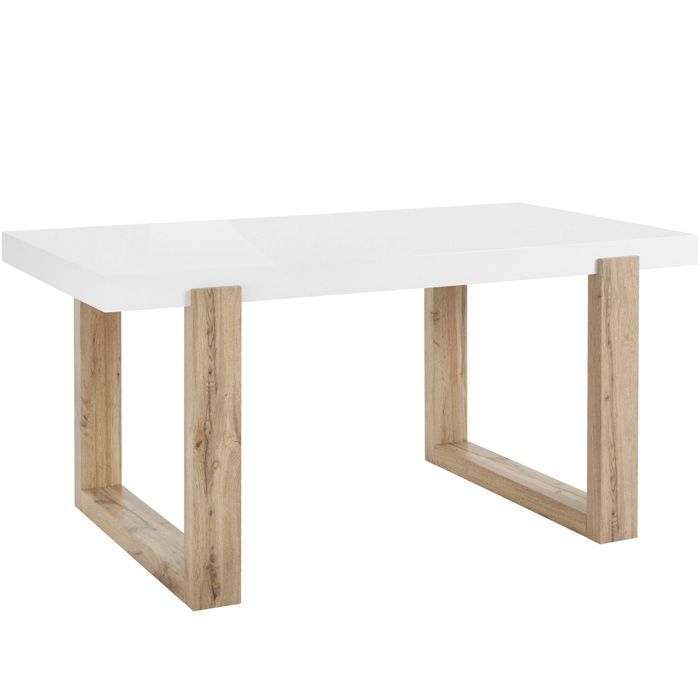 Solid-table à Manger En Chêne Blanc 8 Personnes L160 Solid-table à Manger En Chêne Blanc 8 Personnes L160
