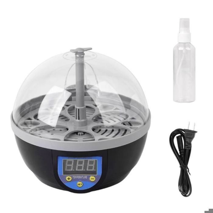 Incubateur Automatique pour 6 Œufs Contrôle de la Température Couveuse pour Poulets Canards Cailles Oiseaux Prise UE.