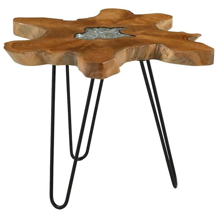 Promotion avril*Table de salon VIDAXLTable basse 70x45 cmbois de teck massif et polyrésine @2721337