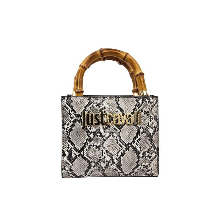 Just Cavalli Metal Letttering Bamboo - Sac à main python Blanc-Multi 80RA4BD2-ZSD84-L02 Just Cavalli Metal Letttering Bamboo - Sac à main python Blanc-Multi 80RA4BD2-ZSD84-L02