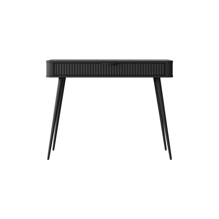 JOUDY - Bureau 100cmeffet rainuré - Noir JOUDY - Bureau 100cmeffet rainuré - Noir