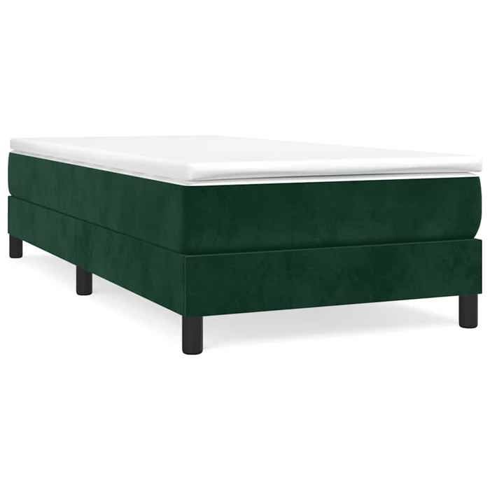 Lit 1 place Cadre de lit - Lattes en contreplaqué - vert foncé 80x200 cm velours - Pour chambre @EU3829236