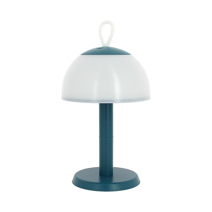Lampe à poser LED rechargeable nomade 3 en 1 bleue IP44 lumière dimmable
