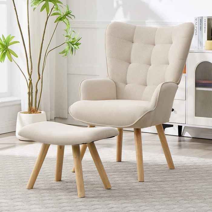 Fauteuil relax moderne avec repose-pied confortable fauteuil lounge pour salon