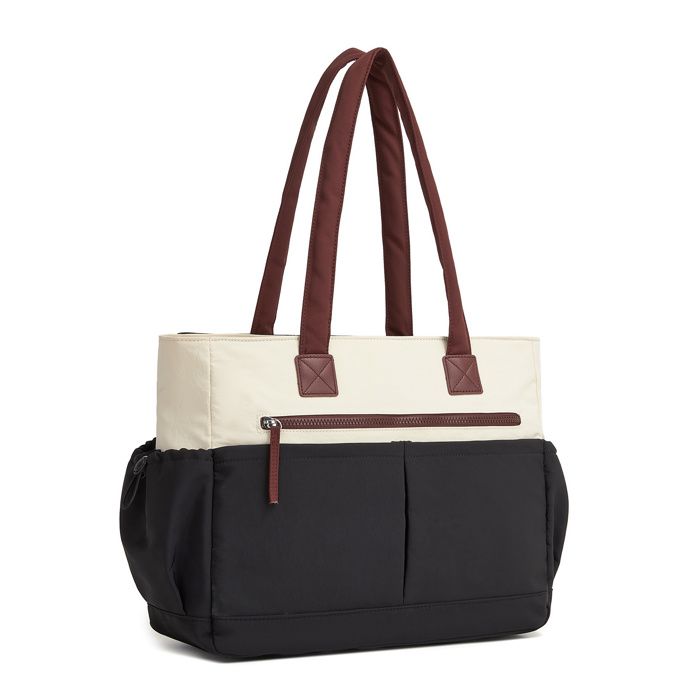 Sac cabas - MISS LULU - Miss Lulu - Tissu déperlant - Multi-poches - Compatible PC 15 6 pouces