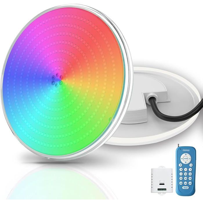 35W Projecteur Piscine LED Extra Pt Lampe de Piscine 1400lm Non Dimmable Étanche IP68 Remplie Résine 1 Pack Rgb