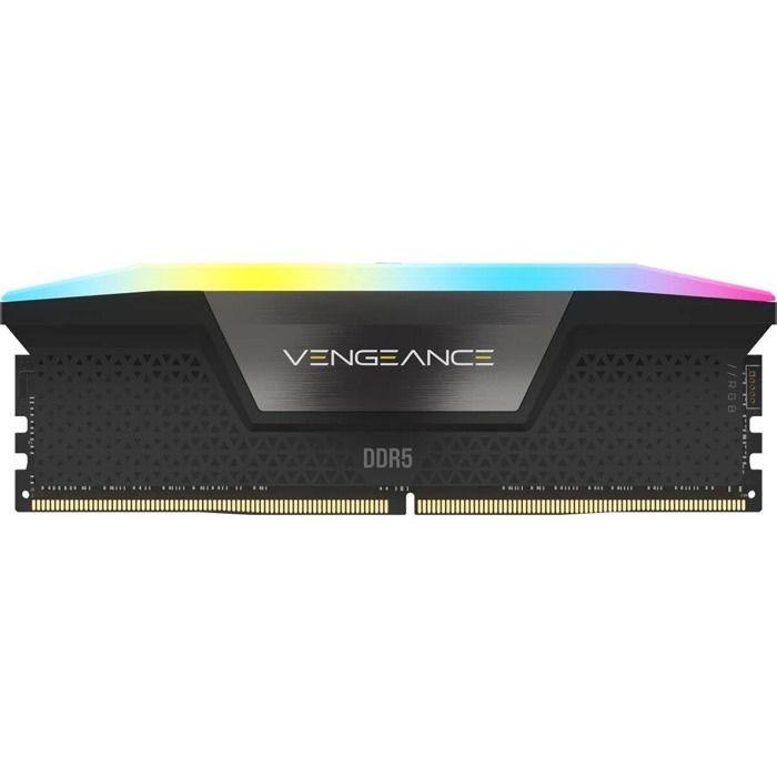 Barrette mémoire - CORSAIR - Vengeance RGB CMH16GX5M2B5600Z40 - 16 Go (1x16 Go) - DDR5 - 5600 MHz - CAS 40 - Gris - RGB - EXPO