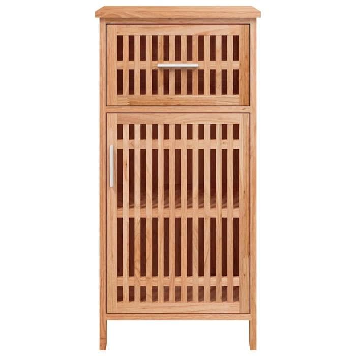 Soldes d’automneBrun - Armoire de salle de bain - Grand espace - MEUBLE WC - 42x29x82cm - Bois massif de noyer 580 588547912272