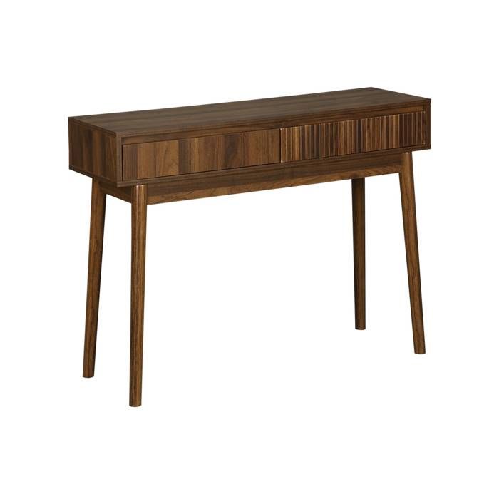 Console D'Entrée Étroite HOMCOM 90cm - 3 Tiroirs, Style Nordique, Pieds Acier, Pour Couloir Ou Salon