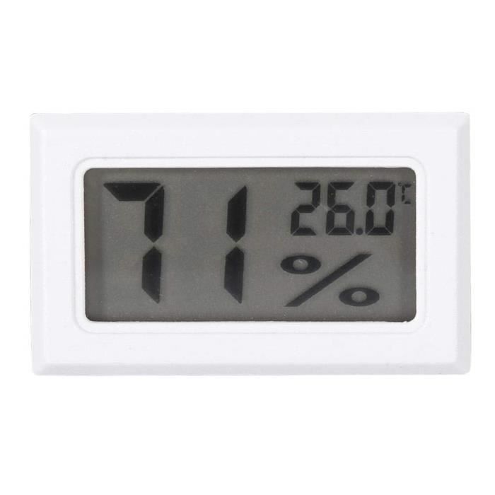 Mini Thermometre Interieur Numérique, Hygrometre Portable Professionnel À  Grand Écran Avec Horloge, Thermomètre Blanc Précis,[H186] - Cdiscount