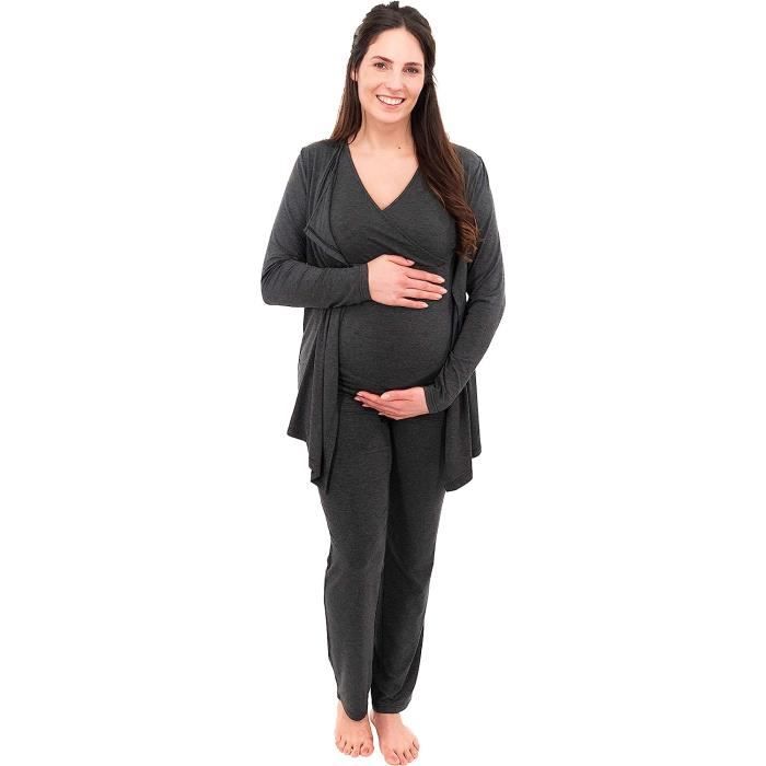 Ensembles D enceintes - Herzmutter Pyjama Grossesse Allaitement Trois  Vêtement Détente Femme Enceinte Ensemble - Cdiscount Puériculture & Eveil  bébé