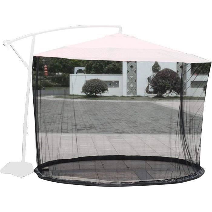 Moustiquaire Géante Pour Parasol 2,5-3m - Anti-moustiques, Anti-vent, Et Hyper Pratique !