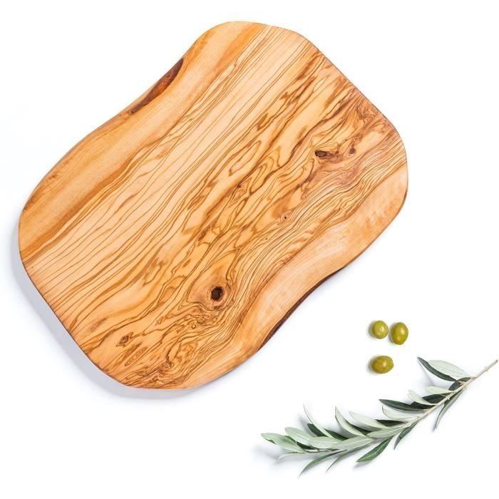 Planche à découper bois olivier et résine époxy, plateau apéro, plateau fromage et planche de service décorative et moderne idéal pour la cuisine (XL