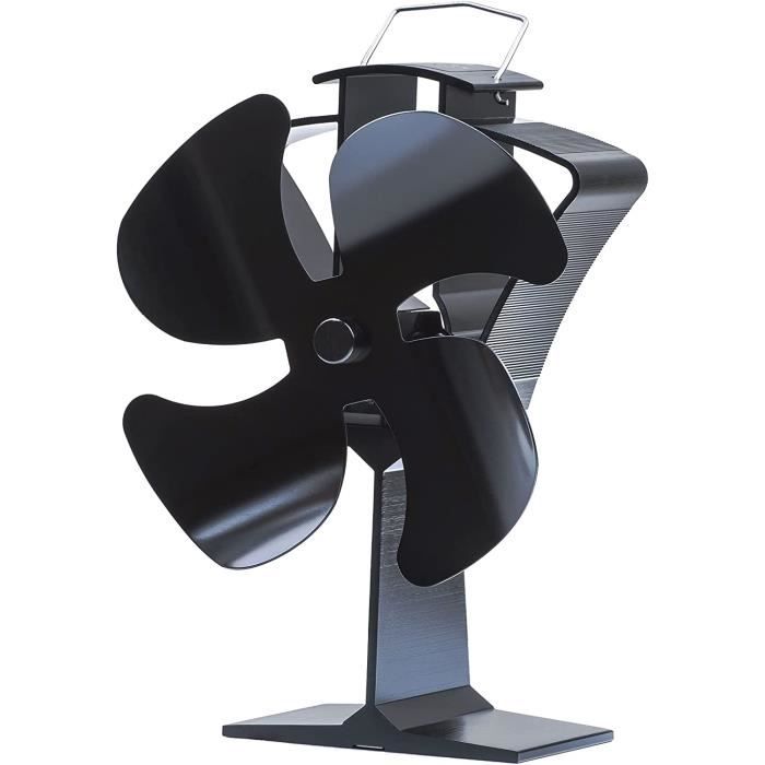 Ventilateur poele à bois Ventilateur Cheminee 4 pales Ventilateur de