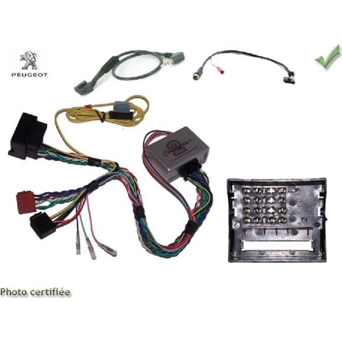 CDE au Volant - Pioneer - Peugeot 2004 - FAKRA - Compatible avec plusieurs modèles - Noir