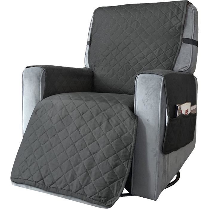 Housse De Fauteuil Relax Matelassée Antidérapante | Protection Canapé 1 Place Contre Animaux Et Saletés, Lavable Machine