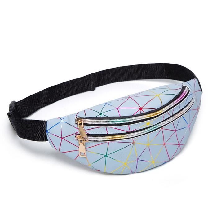 Sac banane Sac a bandouliere Laser colore pour femmes sacoche de taille multicouches de sport de ceinture de poitrine Type COLOR1 Cdiscount Bagagerie Maroquinerie
