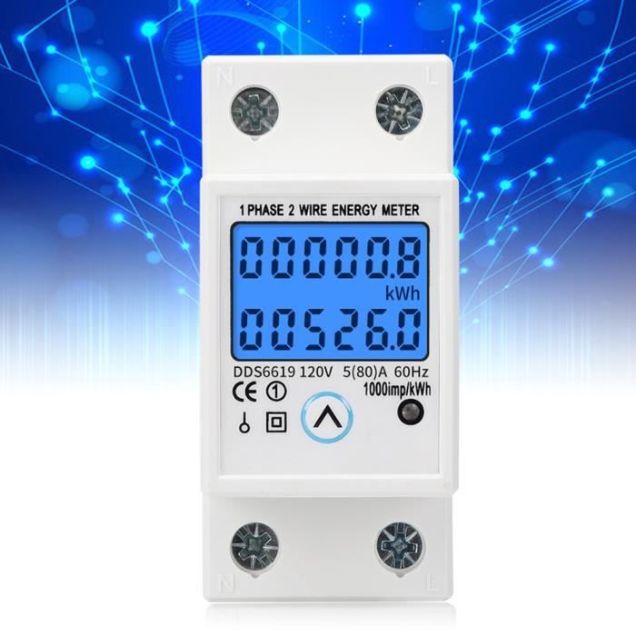 Wattmètre Prise,Compteur d'Énergie Numérique,Moniteur D'utilisation D'électricité  avec 7 Mode/l'écran LCD pour L'économie D'énergie - Cdiscount Bricolage