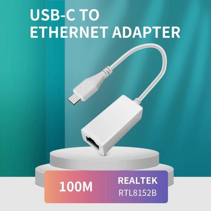 Adaptateur USB 3.1 type C vers ethernet RJ45 gigabit => Livraison