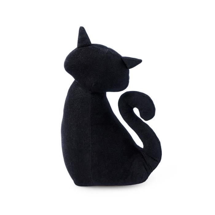 Balvi Cale-porte Meow! Couleur noir Cale-porte en forme de chat Polyester 28 cm