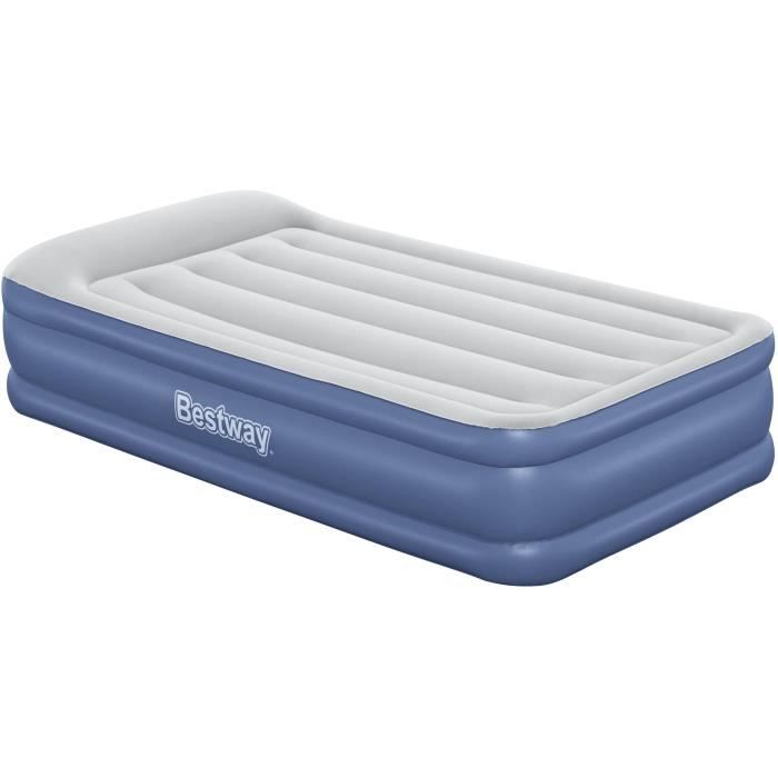 Bestway Lit gonflable - 1 place - 191 x 97 x 46 cm - Pompe électrique intégrée - Cadre de lit