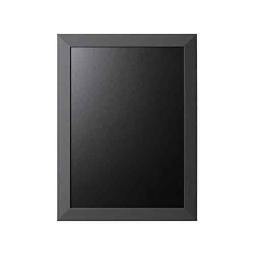 Bi-OFFICE PM07151020 - JEUX/JOUETS - TABLEAU ENFANT - Kamashi Anthracite Tableau à craie Noir 90 x 60 cm Cadre en MDF Gris