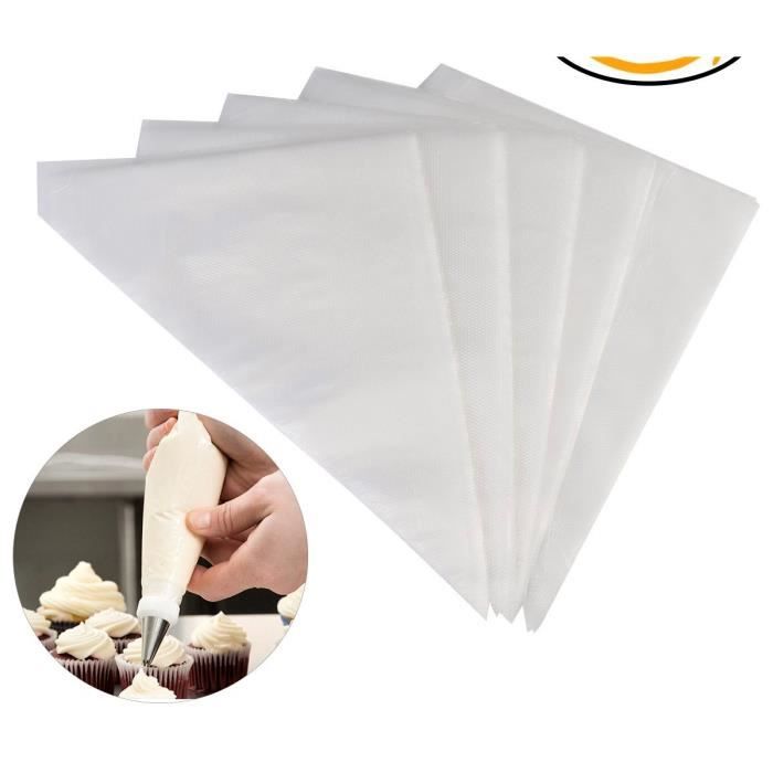 pour pâtisserie décoration de gâteau fondant poches à glaçage Yushu Lot de 100 poches à douille jetables douilles de glaçage
