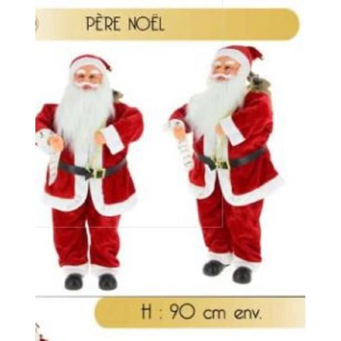 GRAND PÈRE NOEL (DÉCORATION 90 CM) Cdiscount Maison