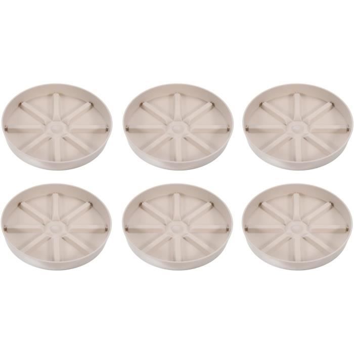 GROWNEER Lot De 6 Soucoupes De Plantes En Plastique Robuste