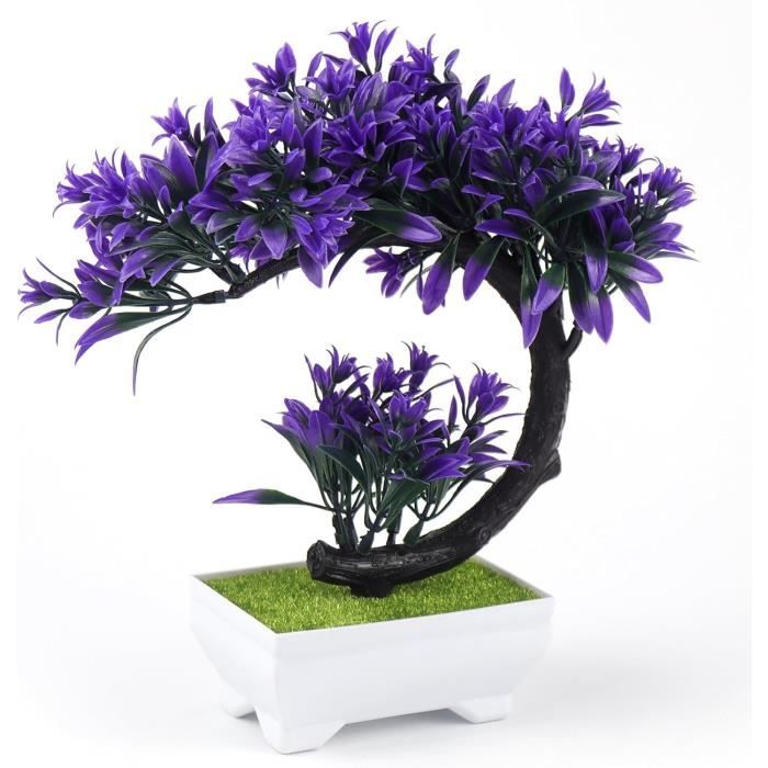 AIZHAZHA Bonsai Artificiel Realiste, 25cm Plantes Artificielles Interieur, Fausse Plante Interieur, Banzai Artificielles, Arbre Artificiel, Plante Rouge Artificielle, Pour Balcon, Bureau, Maison Deco