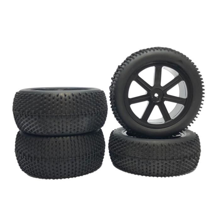 Pneus Roue 2,2 Avec Insert Mousse Silicone Pour RC 1/10 - Rouge - Diamètre Extérieur 108 Mm, Intérieur 56 Mm