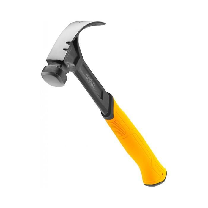 DeWalt Marteau en acier - DWHT51002-0 - Construction monobloc - Extracteur de griffes latérales - 454 g